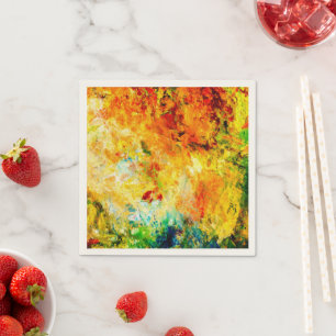 Servilleta De Papel Paleta de artista colorida