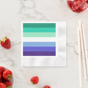 Servilleta De Papel Paleta de la bandera de hombres gays trans-inclusi