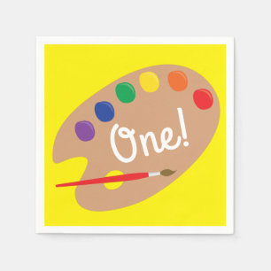 Servilleta De Papel Paleta de pintura Art Paint Cute fiesta de cumplea