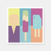 Paletas de helado divertidas de verano coloridas