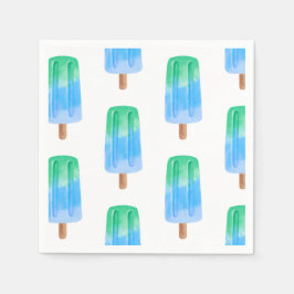 Servilleta De Papel Paletas de Hielo Azules Cumpleaños Niño