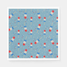 Paletas de hielo rojas blancas y azules con estrel