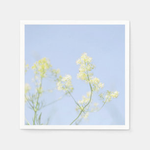 Servilleta De Papel Pálido Pastel Azul cielo azul Flores salvajes prad