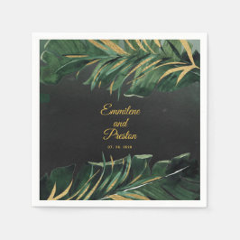 Servilleta De Papel Palm Boda Tropical 5" Cocktail Napkins