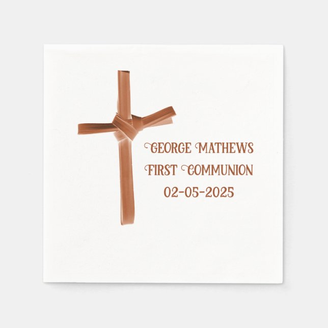 Servilleta De Papel Palm Cross personalizado (Anverso)