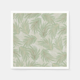 Servilleta De Papel Palm Fronds Green Gold
