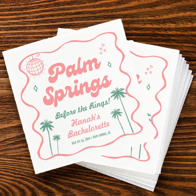 Servilleta De Papel Palm Springs Bachelorette (Subido por el creador)