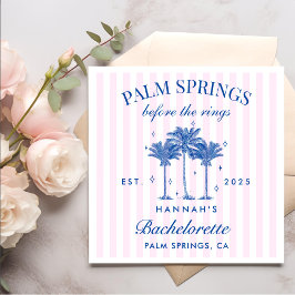 Servilleta De Papel Palm Springs Before The Rings Blue Bachelorette
