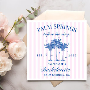 Servilleta De Papel Palm Springs Before The Rings Blue Bachelorette