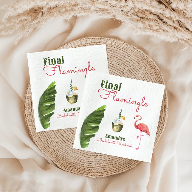 Servilleta De Papel Palm Springs Last Flamingle Bachelorette Party (Subido por el creador)