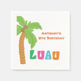 Servilleta De Papel Palm Tree Luau Cocktail Napkin