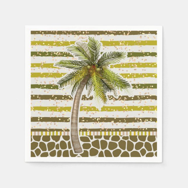 Servilleta De Papel Palm Tree Tropical (Anverso)