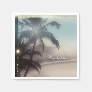 Servilleta De Papel Palm Trees Elegante Fiesta Tropical Beach