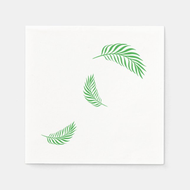Servilleta De Papel Palm Verde/Fern Fronds (Anverso)