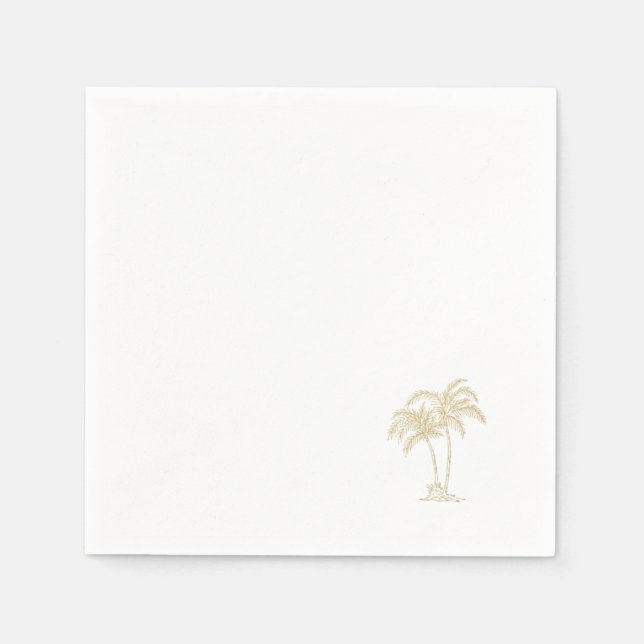 Servilleta De Papel Palmera de oro (Anverso)