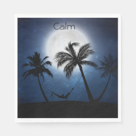 Servilleta De Papel Palmeras a la luz de la luna