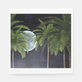 Servilleta De Papel Palmeras contra la luna