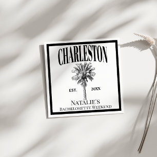 Servilleta De Papel Palmeras de Lujo Charleston Costera Despedida de S