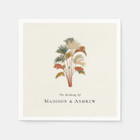 Palmeras Tropicales Acuarela Pastel Boho Boda