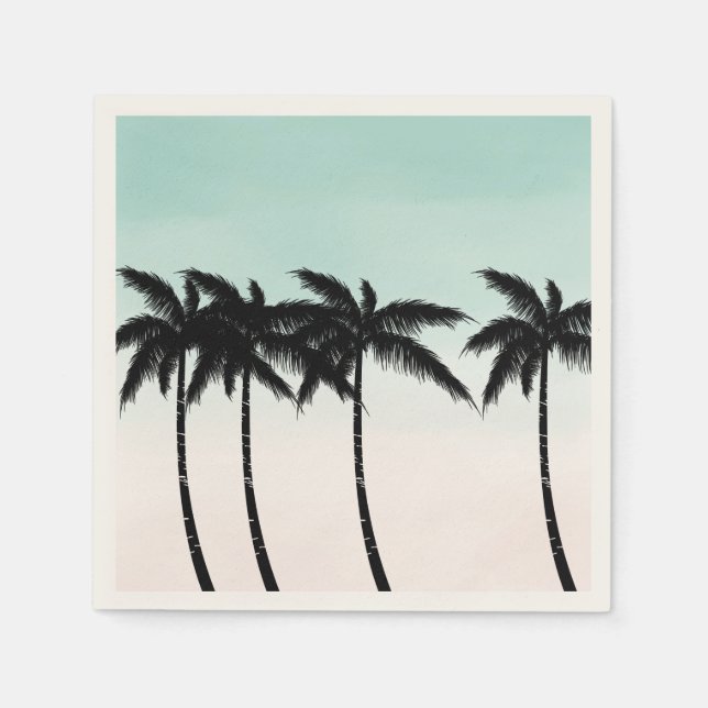 Servilleta De Papel Palmeras Tropicales Ombre (Anverso)