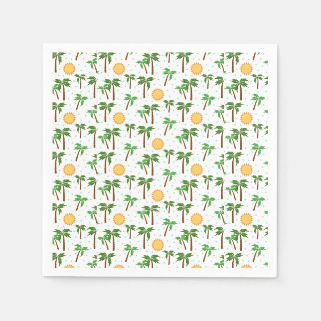Servilleta De Papel Palmeras y sol (Anverso)