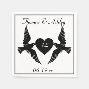 Servilleta De Papel Palomas y corazón