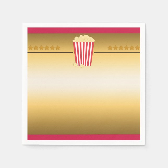Servilleta De Papel Palomitas de cine de película Cumpleaños (Anverso)