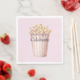 Servilleta De Papel Palomitas de maíz Blush Movie Time
