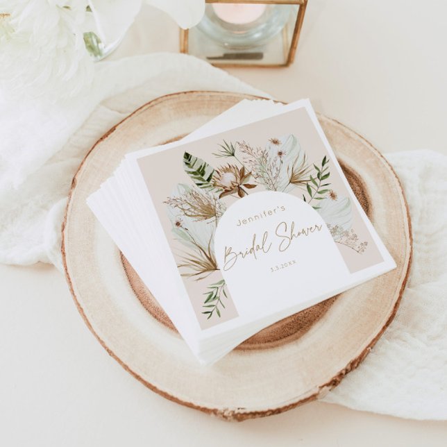 Servilleta De Papel Pampas de playa bohemia ducha de novias (Subido por el creador)