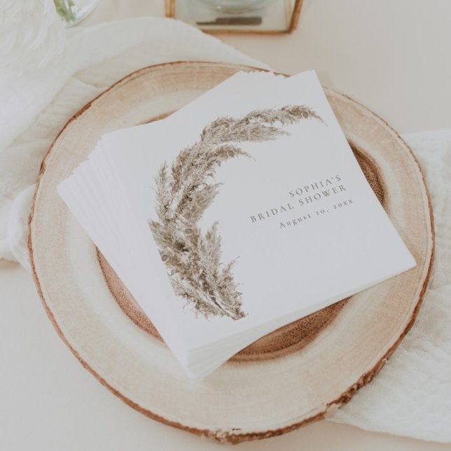 Servilleta De Papel Pampas Grass Boho Minimal (Subido por el creador)