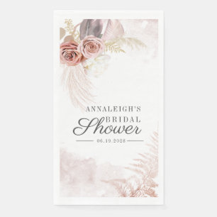 Servilleta De Papel Pampas Grass Dried Palms Terracotta Bridal Shower