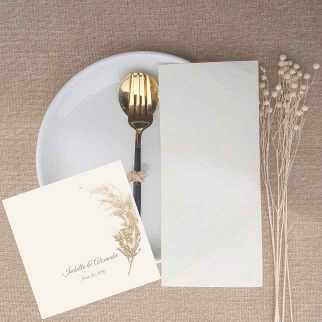 Servilleta De Papel Pampass Grass Table Napkin (Pampas Grass Standard Cocktail Table Napkin)