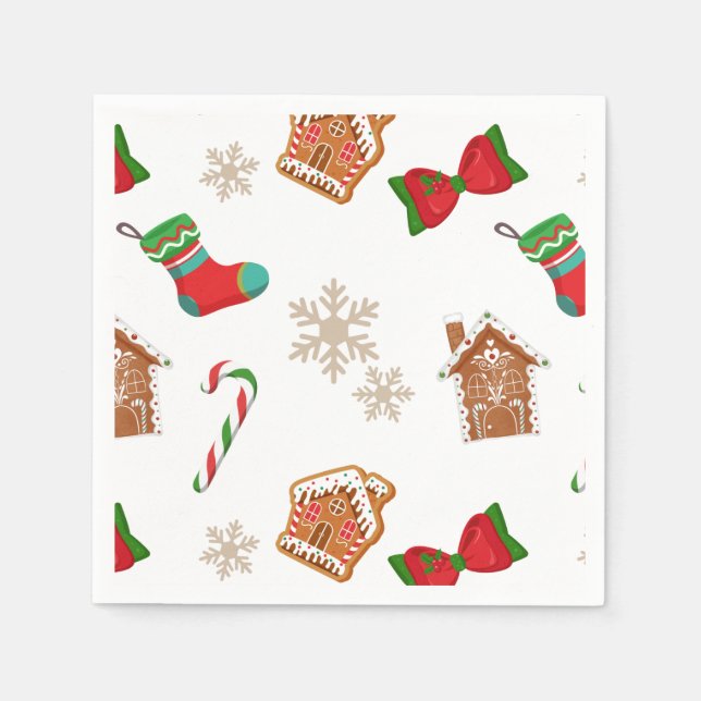 Servilleta De Papel Pan de jengibre de Navidad (Anverso)