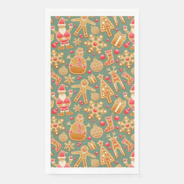 Servilleta De Papel Pan de jengibre/galletas/Navidades (Anverso)