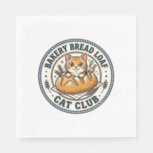 Servilleta De Papel Pan de panadería Hogaza Gato Gato Regalo Idea para