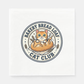 Servilleta De Papel Pan de panadería Hogaza Gato Gato Regalo Idea para