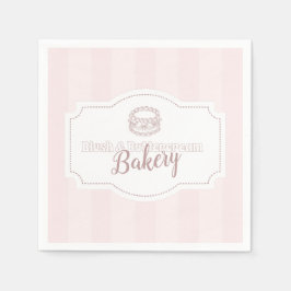 Servilleta De Papel Panadería de pasteles rosados Pastel personalizada