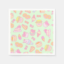 Panadería dulce y bebidas verdes