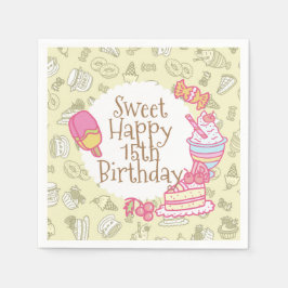 Servilleta De Papel Panadería dulce y bebidas verdes