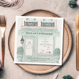 Servilleta De Papel Panadería francesa Paris Green Bat Mitzvah