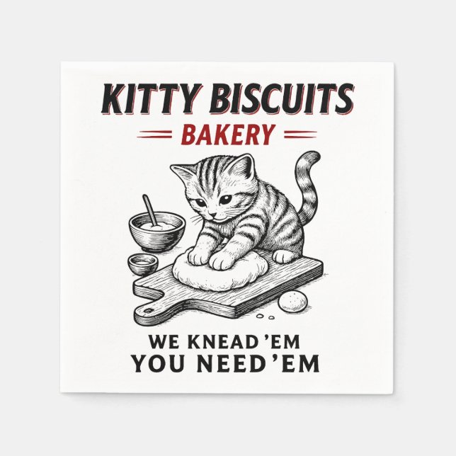 Servilleta De Papel Panadería Kitty Biscuits (Anverso)