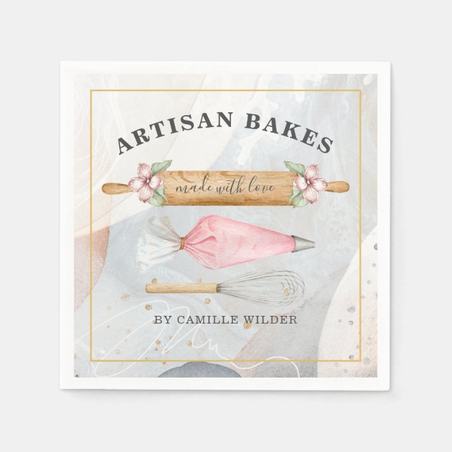 Servilleta De Papel Panadería Pastry Chef Bakers Tools (Anverso)