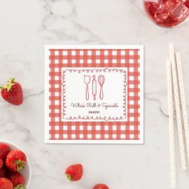 Servilleta De Papel Panadería Rústica de Cuadros