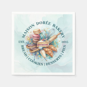 Servilleta De Papel Panadero de pastelería tienda postre dulces pastel