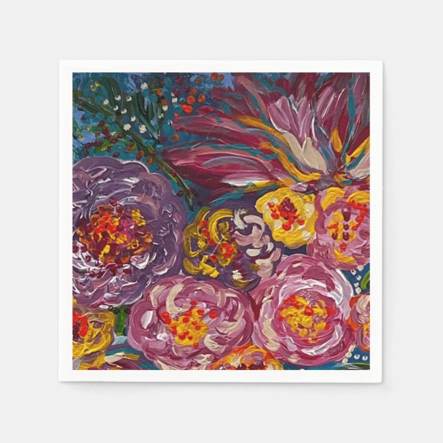 Servilleta De Papel pañales de papel flores (Anverso)