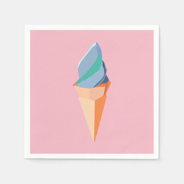 Servilleta De Papel pañales de papel origami Ice Cream (Anverso)