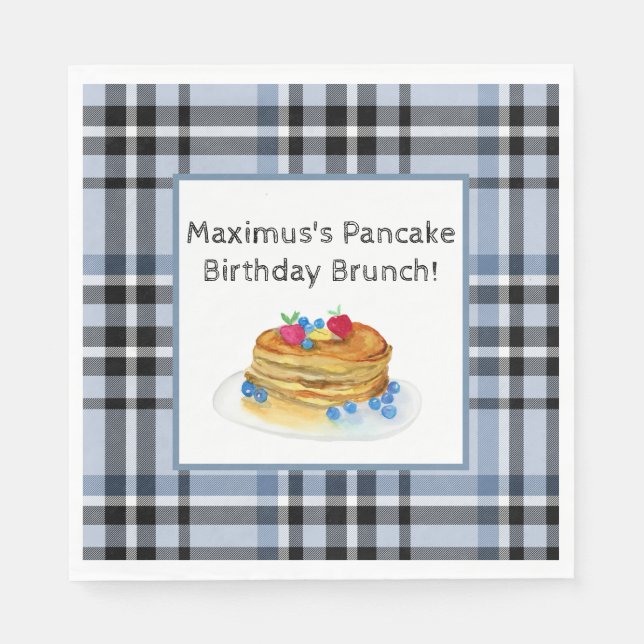 Servilleta De Papel Pancake Birthday Brunch (Anverso)