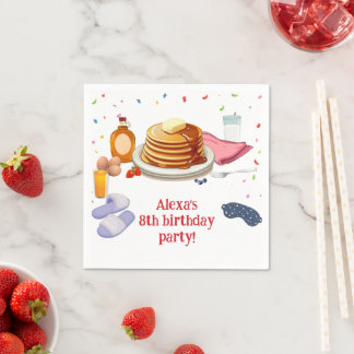 Servilleta De Papel Pancakes and Pajamas Breakfast Fiesta