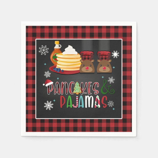 Servilleta De Papel Pancakes and Pajamas Navidades Fiesta Napkin (Anverso)