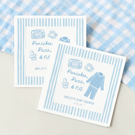 Servilleta De Papel Pancakes, Pacis & PJs Boy Baby Shower
